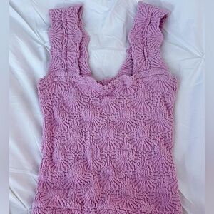 Free people purple flower tank top!!